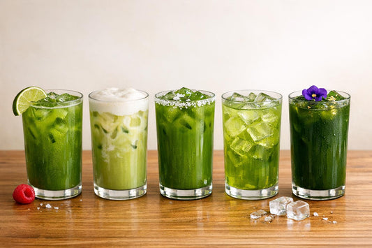 Iced Matcha 5 Ways: Die besten Varianten (fruchtig, creamy, salty, clean, fancy)