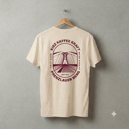 Kiez Kaffee KRAFT T-Shirt "Prenzlauer Berg Edition" – Natural/Off-White