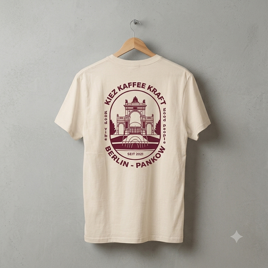 Kiez Kaffee KRAFT T-Shirt "Pankow Edition" – Natural/Off-White