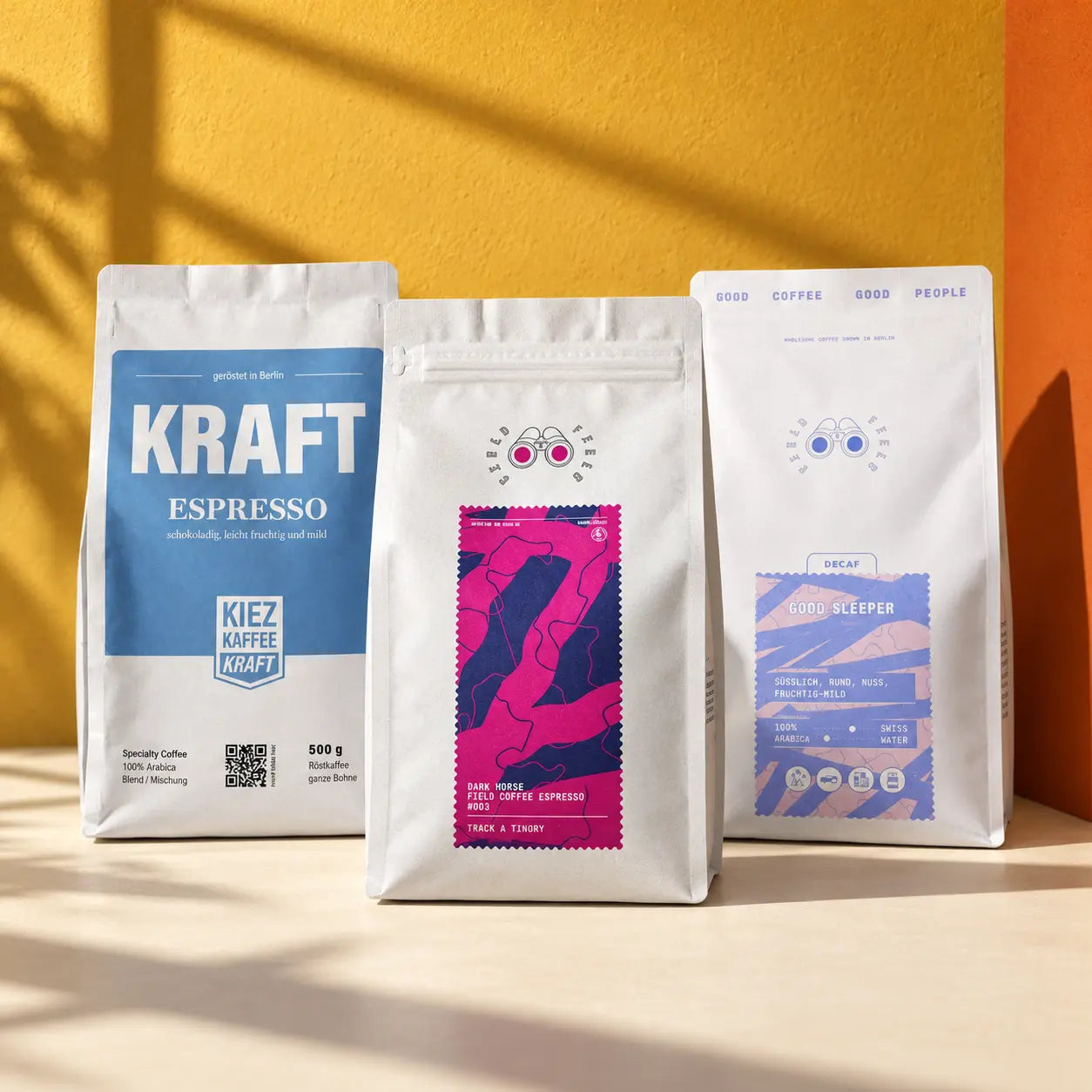 Espresso Survival Pack mit Good Morning, Dark Horse und Good Sleeper Decaf