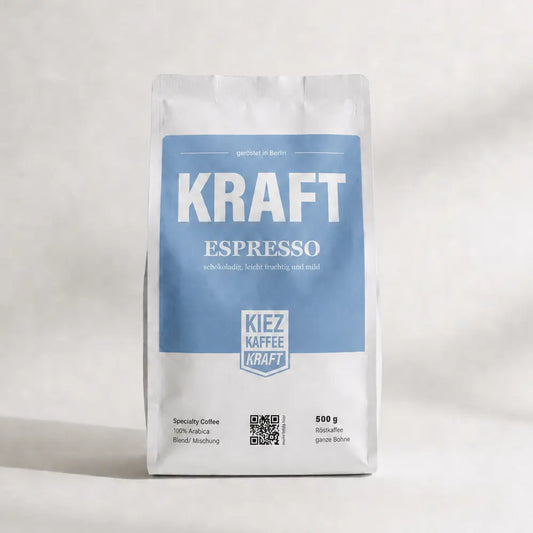 kiez kaffee kraft haus blend espresso guten morgen 500g