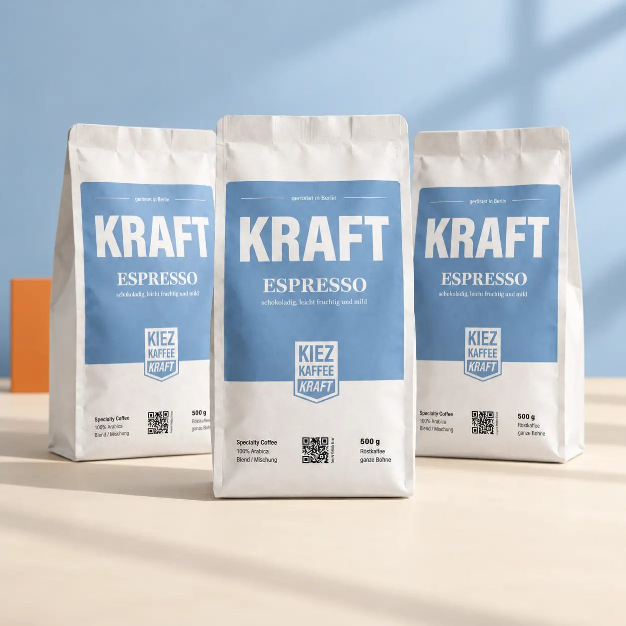 Kaffee niemals allein Vorratspaket mit drei Beuteln Good Morning Espresso